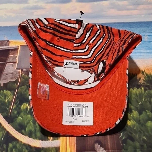 Cleveland Browns Adjustable Hat Cap Zubaz 47 Brand NWT - Picture 4 of 8